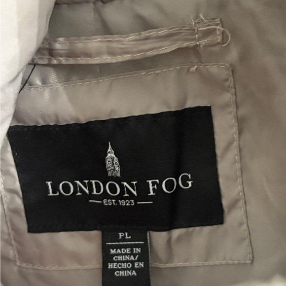 London Fog Down Jacket-Gray—Petite Large - Picture 7 of 11